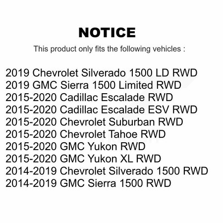 Kugel Front Wheel Bearing Hub Assembly For Chevrolet Silverado 1500 GMC Sierra Tahoe Suburban XL 70-515159